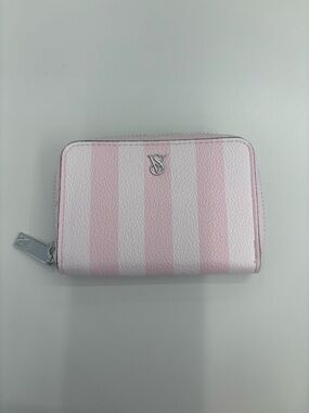 Victoria's Secret Pink & White Striped Zip Wallet